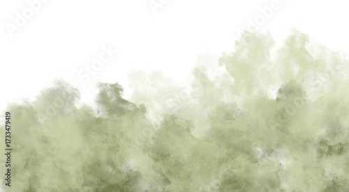 Ethereal yellow smoke billowing against a dark background