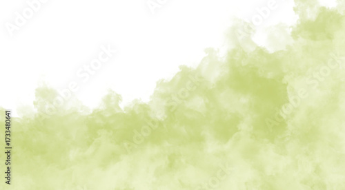 Ethereal yellow smoke billowing against a dark background