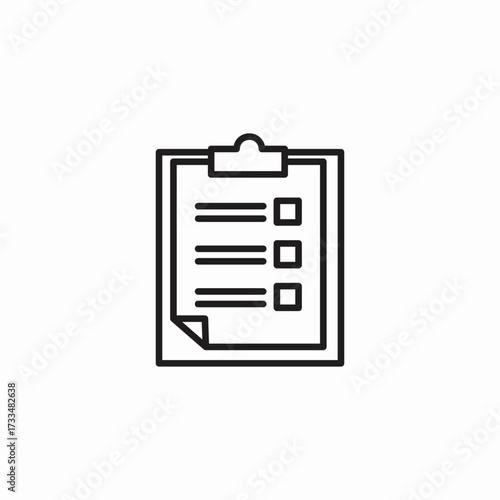 clipboard with checklist icon sign vector