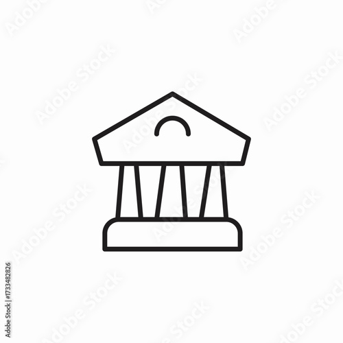 government building icon icon sign vector