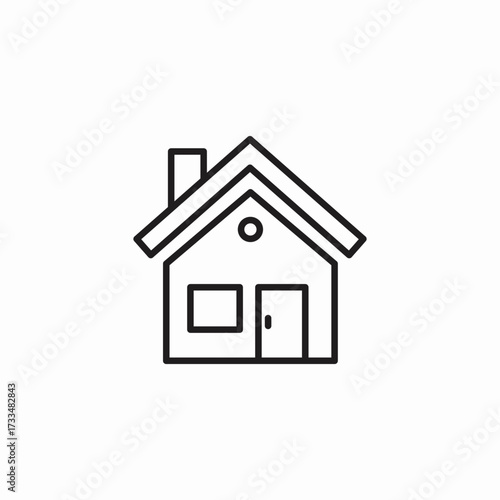 house home address icon sign vector
