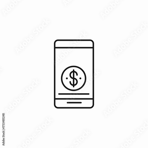 mobile payment app icon sign vector