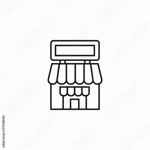 retail store front icon sign vector
