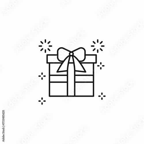 wrapped holiday present icon sign vector