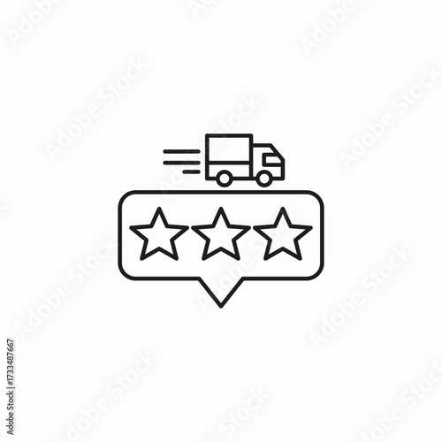 delivery service review icon sign vector