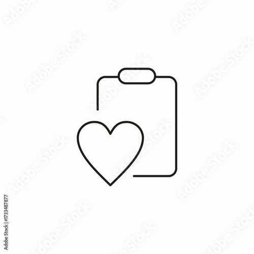 health favorites clipboard icon sign vector