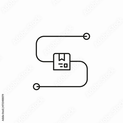 package route tracking icon sign vector