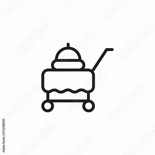 room service cart icon sign vector