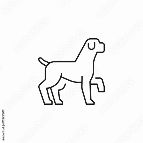 dog animal standing icon sign vector