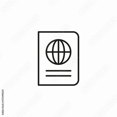 international travel passport icon sign vector