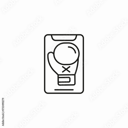 mobile fight app icon sign vector