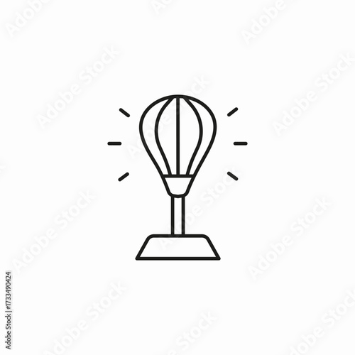 speed bag training icon sign vector