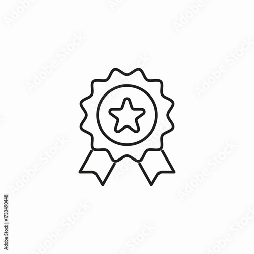 star award ribbon icon sign vector