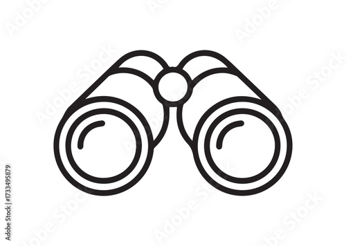 Binoculars line art vector