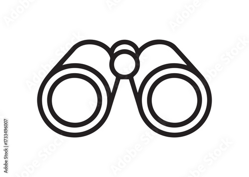 Binoculars line art vector