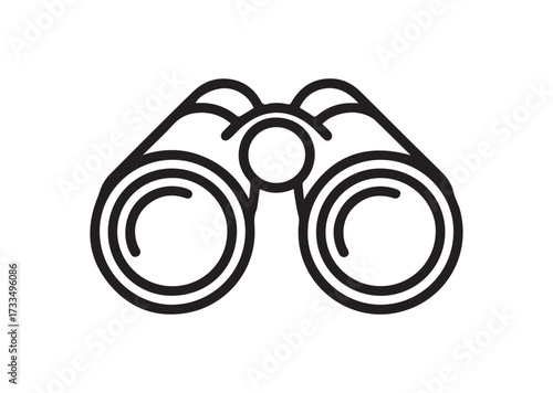 Binoculars line art vector