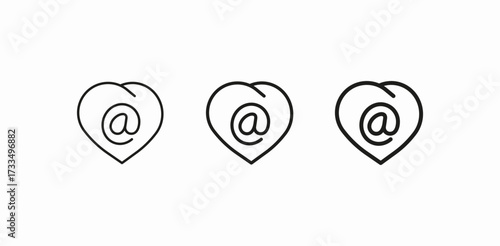 email heart love icon sign vector