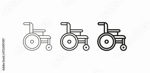 medical wheelchair transport icon sign vector