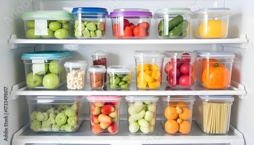 fridge with vegetables