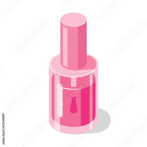 Chic pink nail polish bottle offers vibrant color and elegant manicure style for beauty enthusiasts and fashion trends.