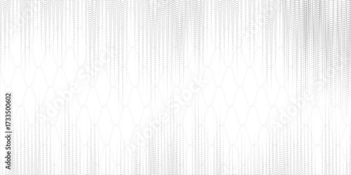 Fishing net with floats curved by a wave. Graphic line art hand drawn on the theme of sea and fishing in black and white ink. background good art