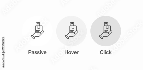 delivery service handout icon sign vector