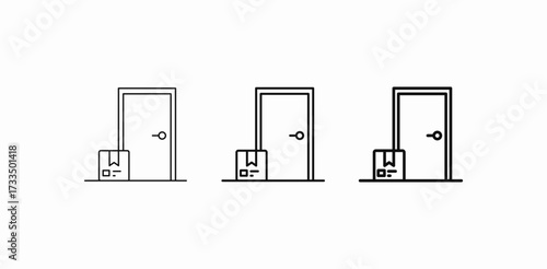 home delivery box icon sign vector