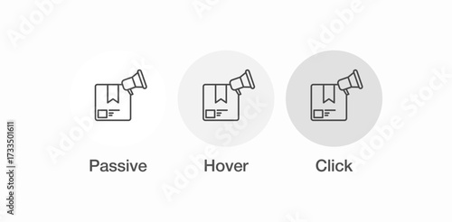 product launch advertisement icon sign vector