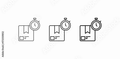time sensitive delivery icon sign vector