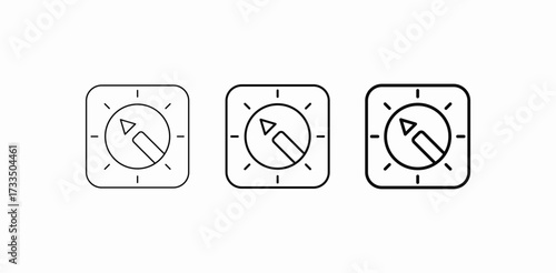 direction compass pointer icon sign vector