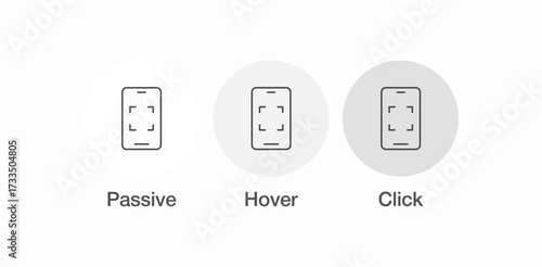 mobile scanning focus icon sign vector