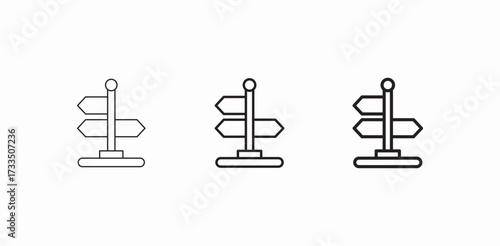 directional sign post icon sign vector