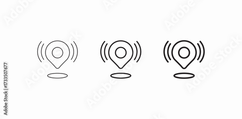 location signal active icon sign vector