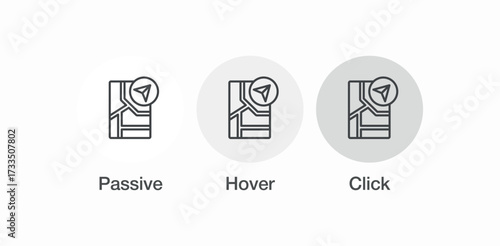 map navigation arrow icon sign vector