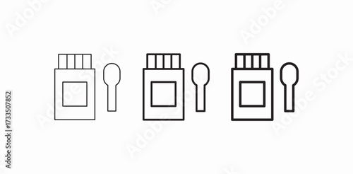 medicine bottle spoon icon sign vector