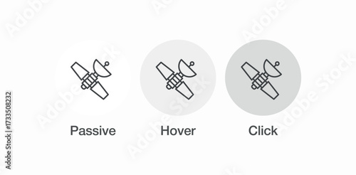 satellite dish communication icon sign vector