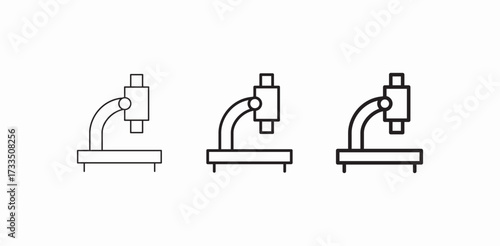 science laboratory microscope icon sign vector