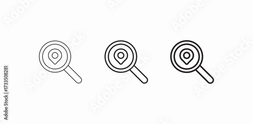 search map magnifier icon sign vector