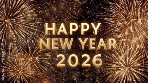 Happy New Year 2026. night sky background. 