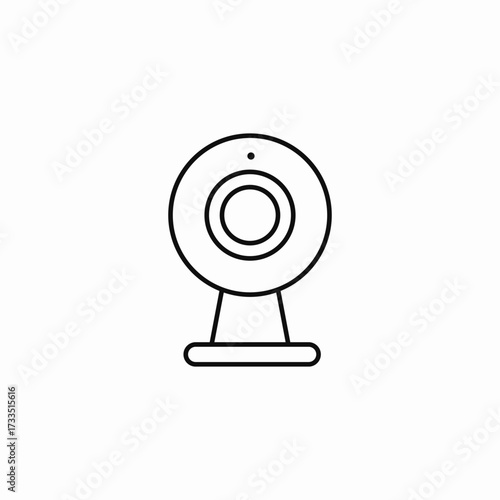 computer video webcam icon sign vector