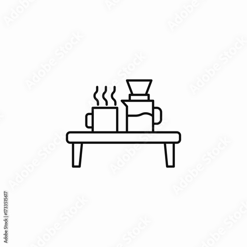 coffee pour warmth icon sign vector