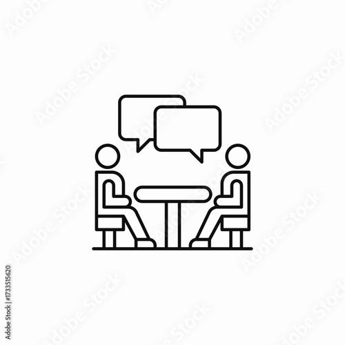 conversation meeting discussion icon sign vector