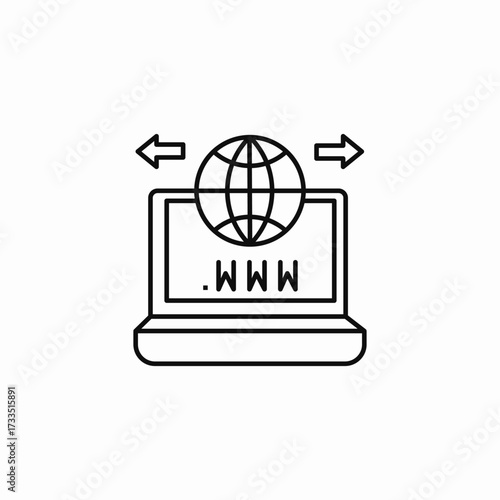 global internet connection icon sign vector