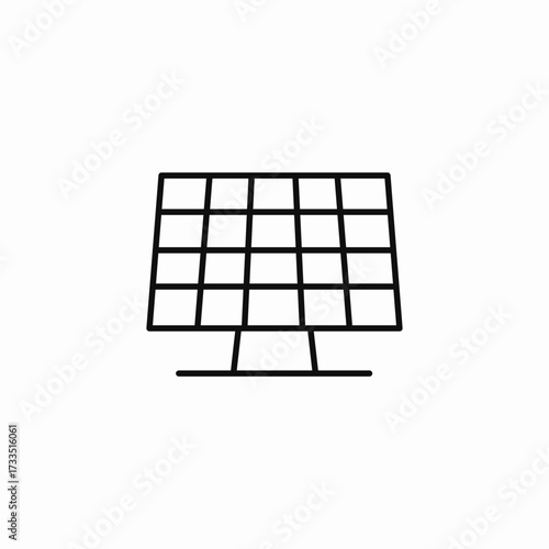 large solar panel icon sign vector