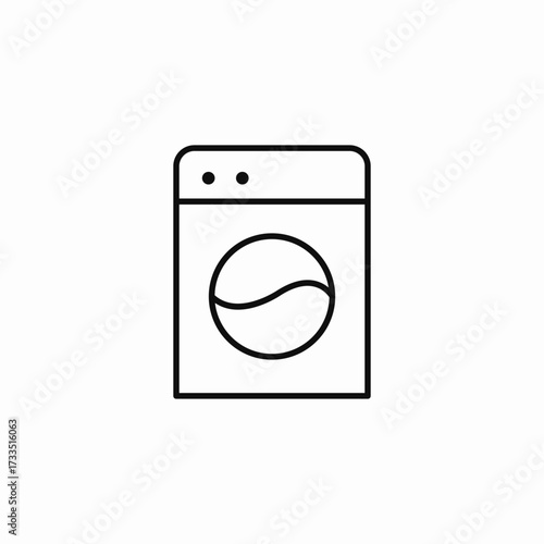 laundry washing machine icon sign vector