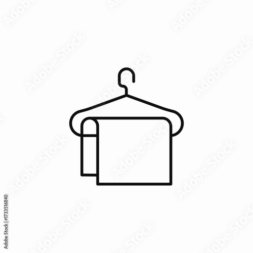 towel on hanger icon sign vector