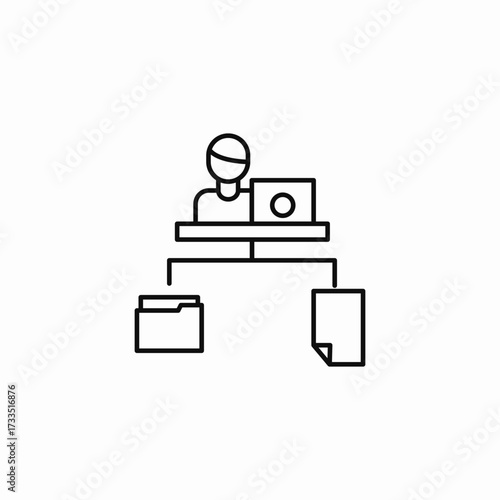 user file management icon sign vector