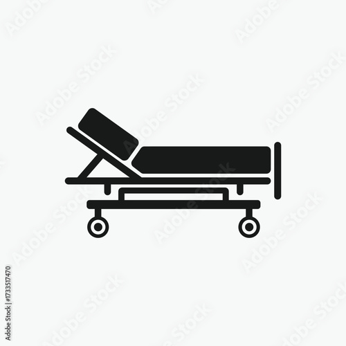 Hospital Beds Stretcher Equipment icon vector