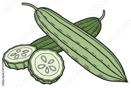 vegetables on a white background