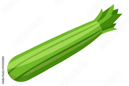 green vegetable isolated on white